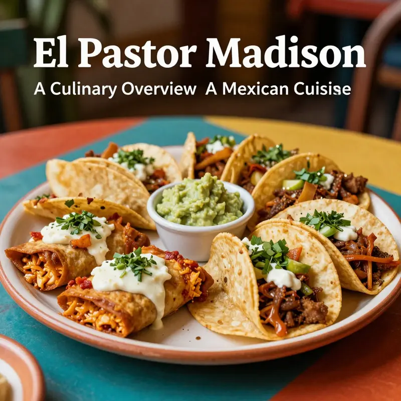A delightful assortment of traditional Mexican dishes served at El Pastor.
