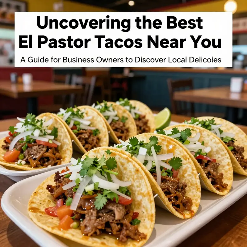A vibrant arrangement of El Pastor tacos with fresh ingredients, highlighting the dish's appeal.
