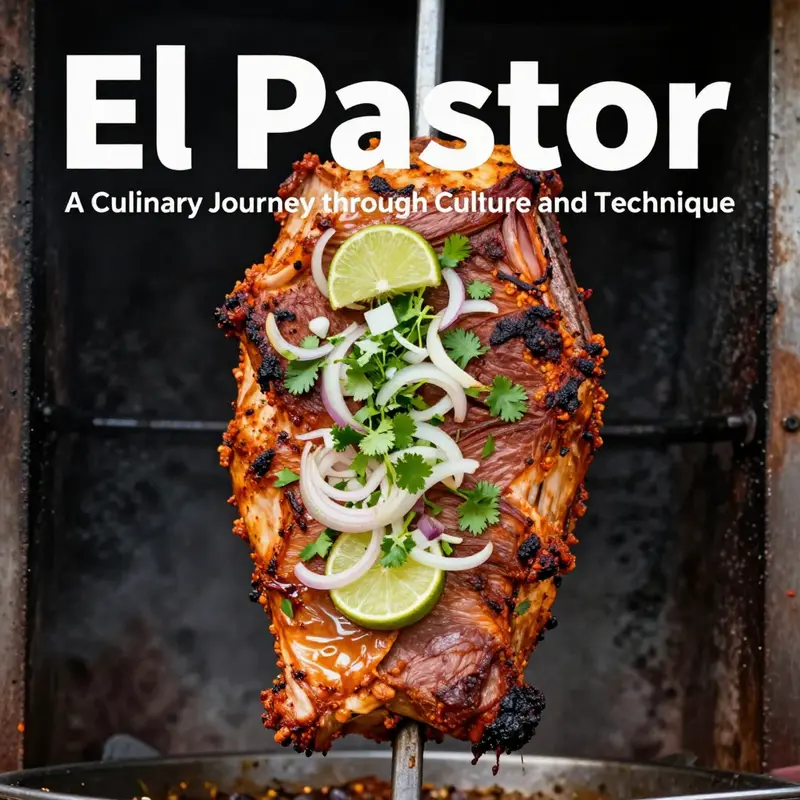 A bustling taqueria in Mexico City serving authentically prepared Tacos El Pastor.