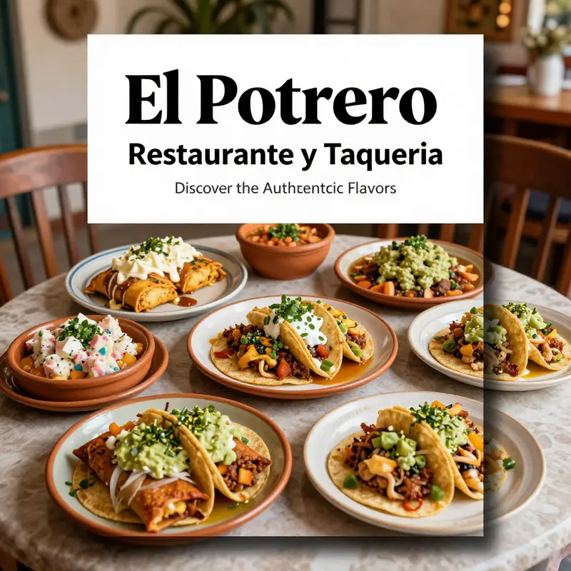 The inviting exterior of El Potrero Restaurante y Taqueria highlights its authentic Mexican charm.