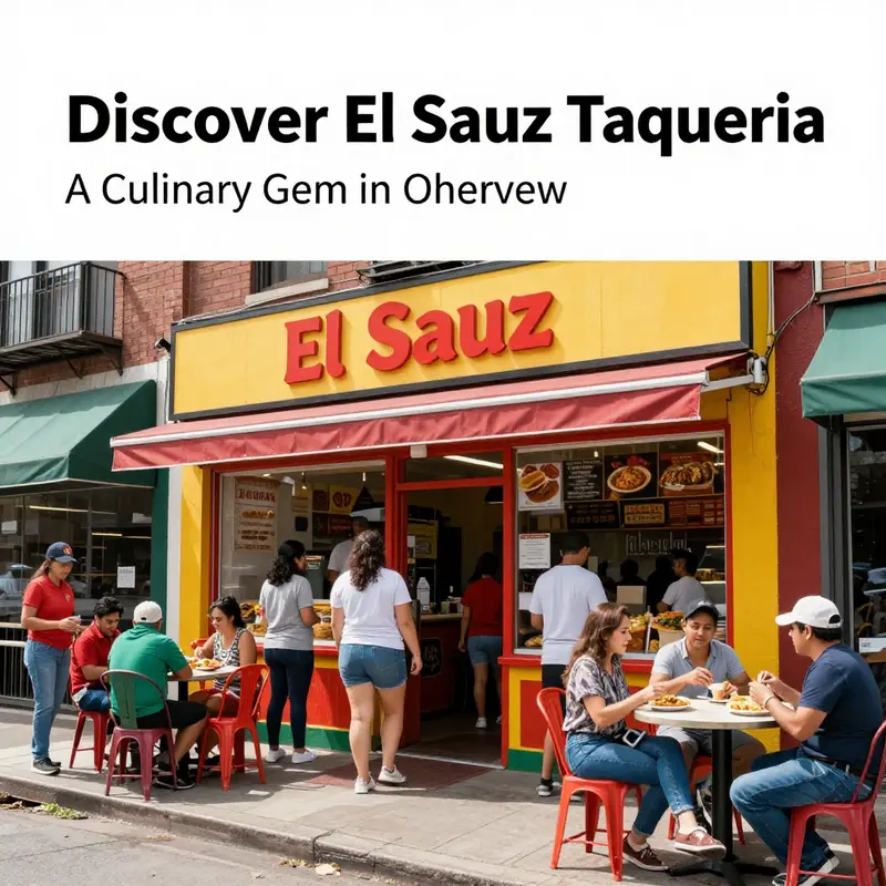 The lively exterior of El Sauz Taqueria, capturing the vibrant spirit of the Back of the Yards neighborhood.
