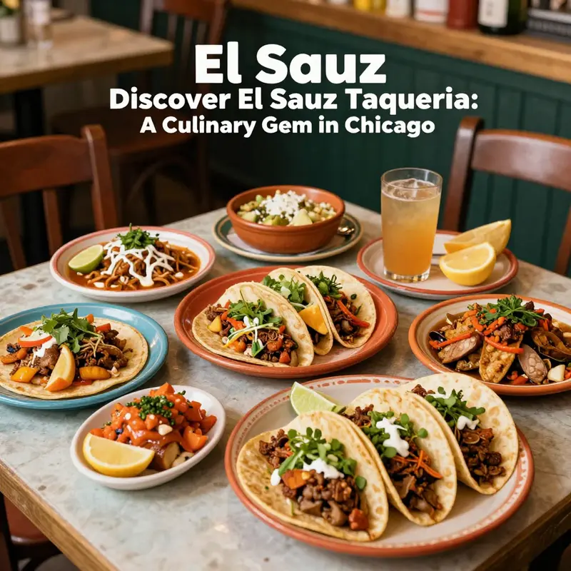 The lively exterior of El Sauz Taqueria, capturing the vibrant spirit of the Back of the Yards neighborhood.