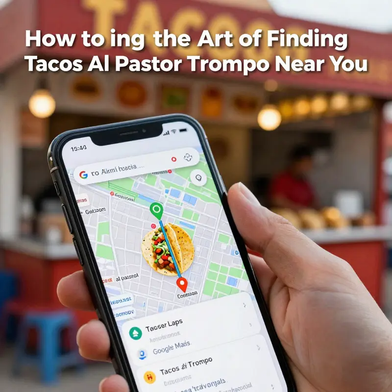 Utilizing maps to discover nearby tacos al pastor trompo locations.