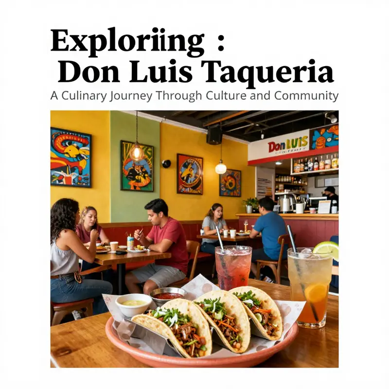 The lively atmosphere of Don Luis Taqueria in Indiana, showcasing its distinctive decor and bustling dining space.