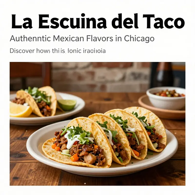 Close-up of a beautifully arranged plate of tacos from La Esquina del Taco, highlighting fresh ingredients.