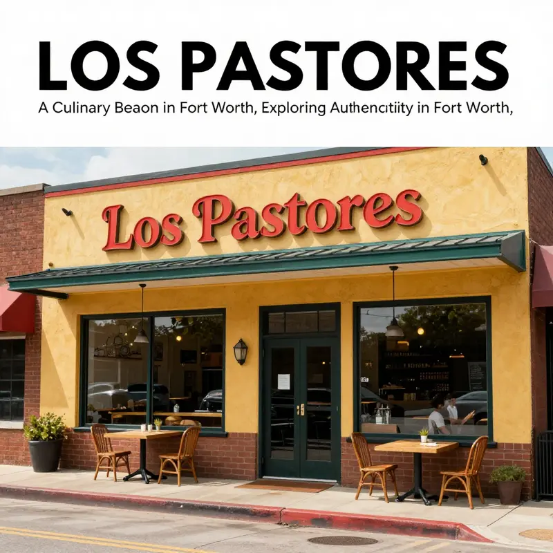 Exterior view of Los Pastores Restaurant, showcasing a colorful exterior and an inviting atmosphere for diners.