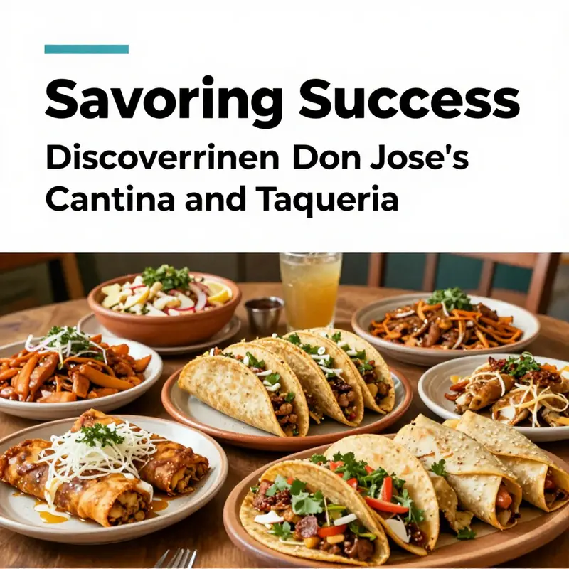 An enticing showcase of the authentic dishes available at Don Jose’s Cantina and Taqueria.