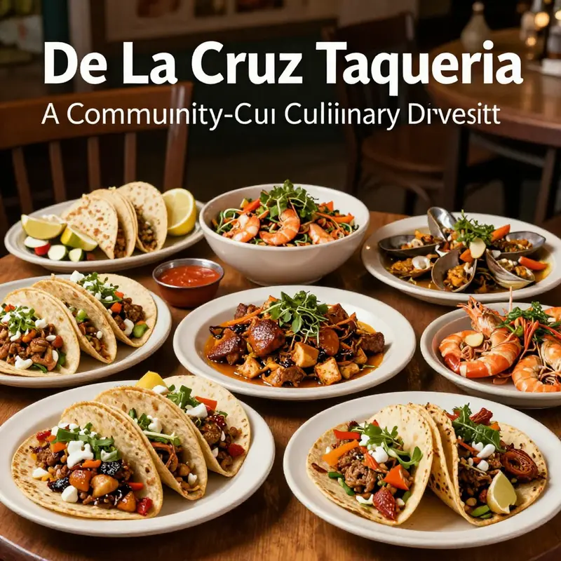 Community members enjoying a meal at De La Cruz Taqueria, illustrating the restaurant’s role in local engagement.