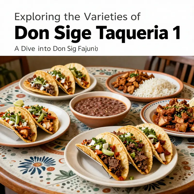 A selection of signature dishes from Don Sige Taqueria #1 exemplifying authentic Mexican flavors.