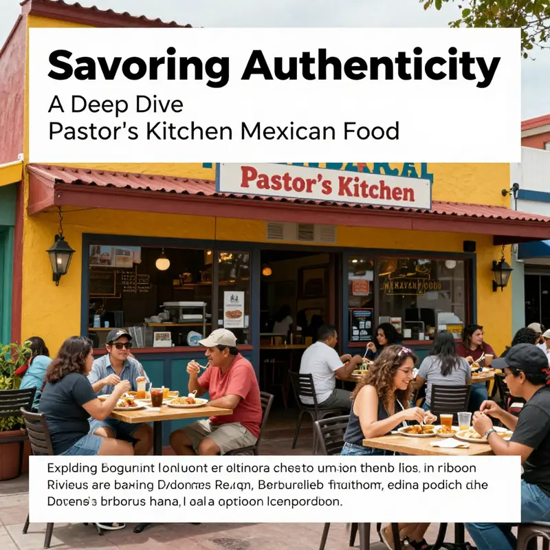 The exterior view of Pastor's Kitchen Mexican Food, with cheerful diners seated outside and a colorful, inviting restaurant facade.