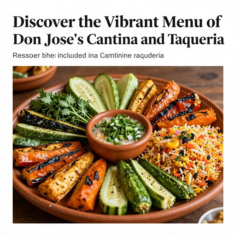 An enticing selection of Don Jose’s Cantina and Taqueria’s menu highlights featuring fresh ingredients and traditional flavors.