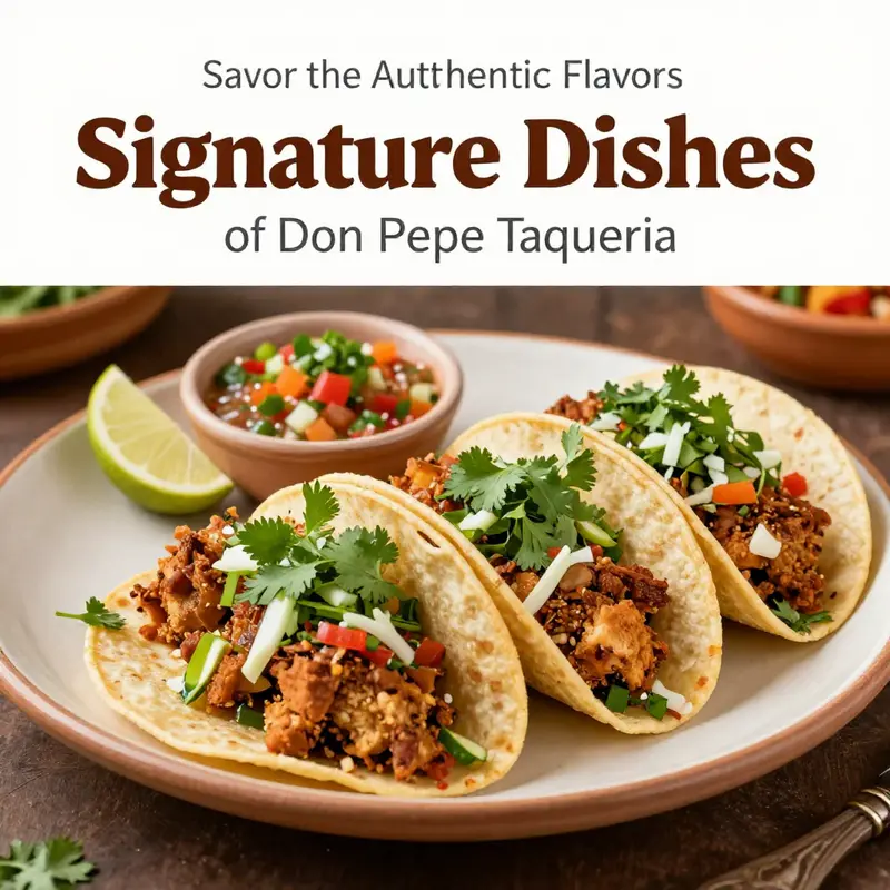 An appealing presentation of Pollo Pedillo tacos, a signature dish at Don Pepe Taqueria.