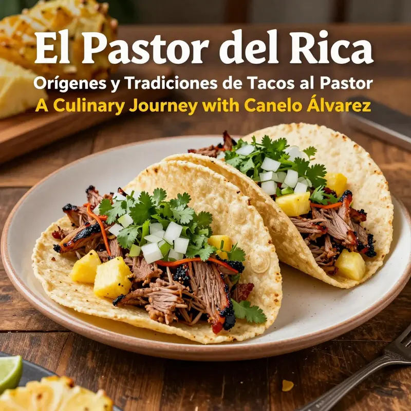 Tacos al Pastor, a traditional Mexican dish known for its marinated pork and fresh toppings.