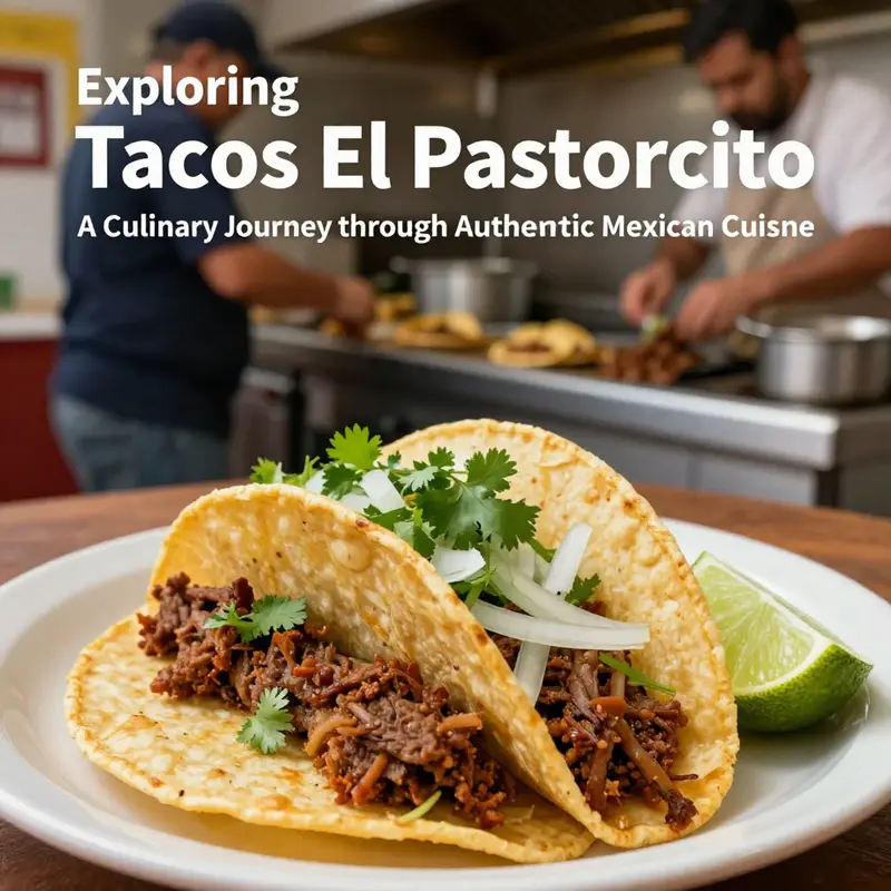 The lively entrance of Tacos El Pastorcito, drawing in food lovers with the aroma of authentic tacos.