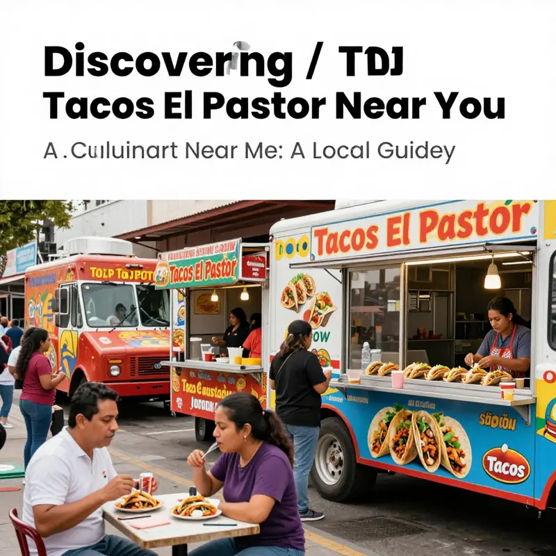 Diverse offerings of Tacos El Pastor from local food trucks and stands.