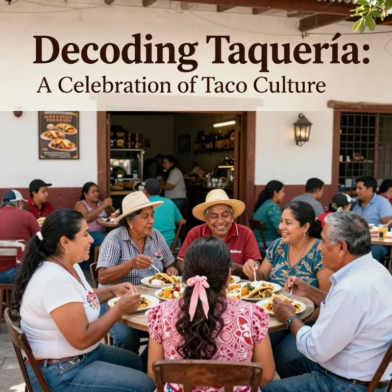 An engaging view inside a taquería where the cultural significance of tacos is celebrated.