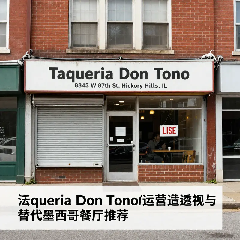 Taqueria Don Tono希科里山店的关闭门面，反映出其最新运营状态及地理位置。