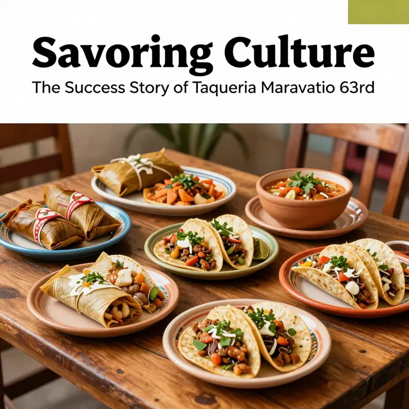 A vibrant spread of authentic Mexican dishes at Taqueria Maravatio, highlighting the restaurant’s commitment to quality and tradition.