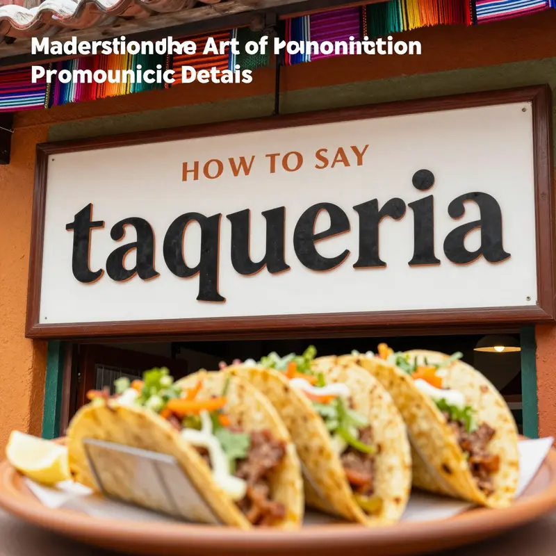 A vibrant signboard showcasing the term ‘taqueria’ amidst traditional Mexican décor.