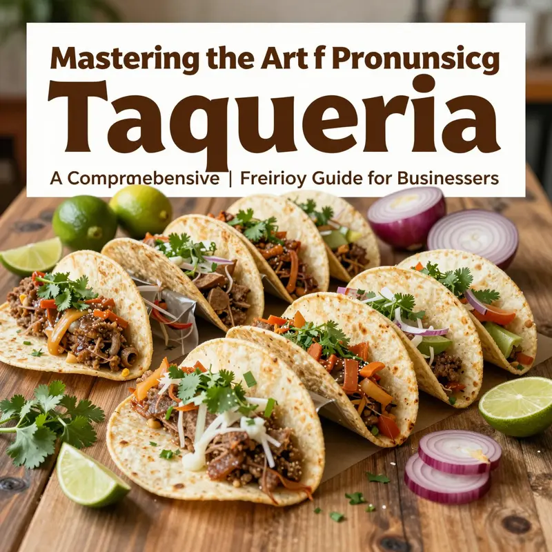 A colorful display of various tacos, fresh ingredients, and traditional accompaniments that represent the culinary experience of a taqueria.