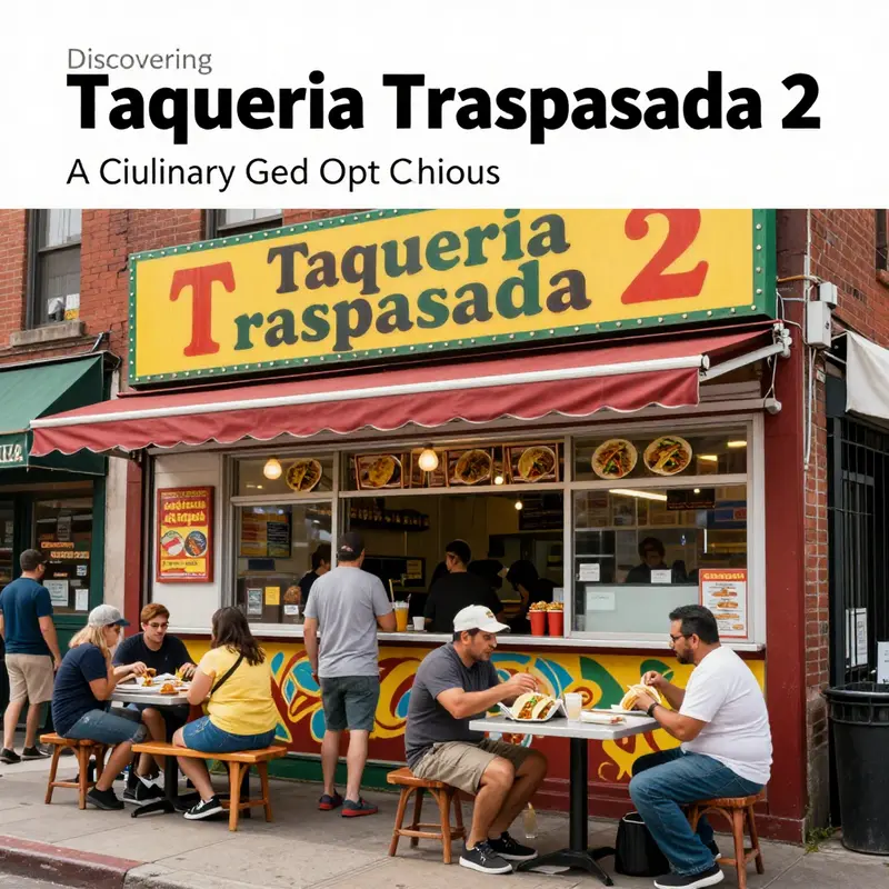Street view of Taqueria Traspasada 2, inviting customers with its lively decor.