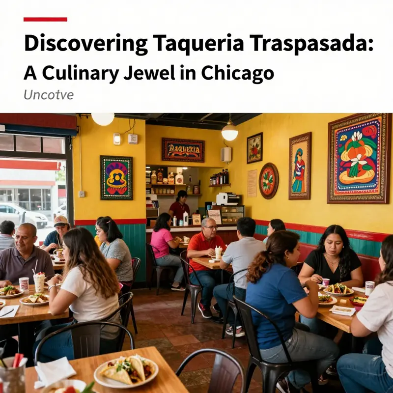 Interior view of Taqueria Traspasada filled with customers enjoying a lively atmosphere.