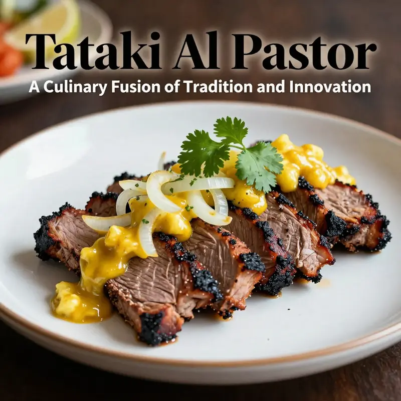 Tataki Al Pastor: A stunning example of culinary fusion between Mexico and Japan.