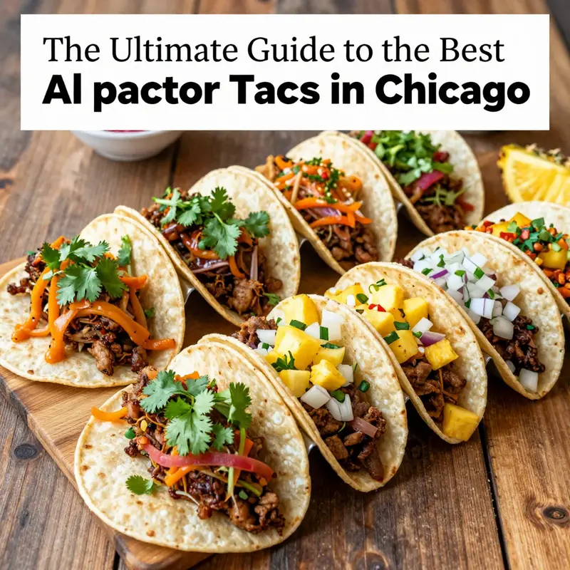 An exquisite presentation of Al Pastor tacos highlighting their rich flavors and textures.