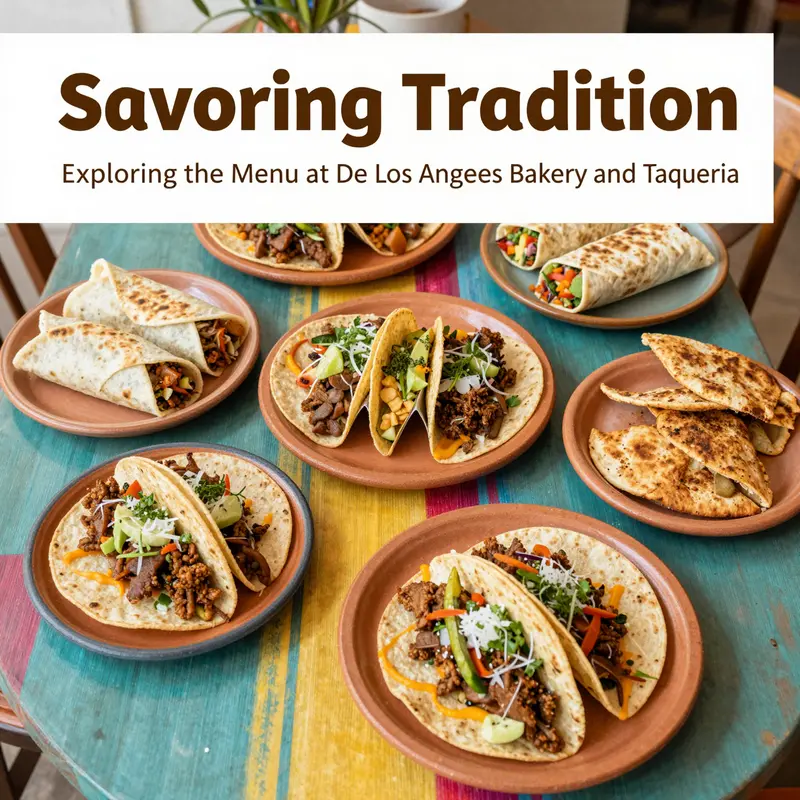 A tantalizing selection of traditional Mexican dishes, showcasing the diverse offerings of De Los Angeles Bakery and Taqueria.
