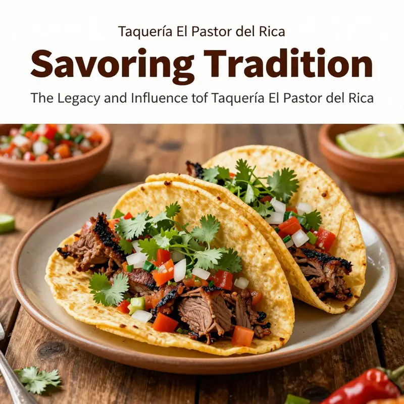 A beautifully crafted traditional taco, exemplifying the flavors of Taquería El Pastor del Rica.