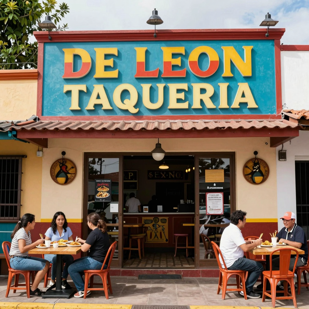 Exterior of De Leon Taqueria