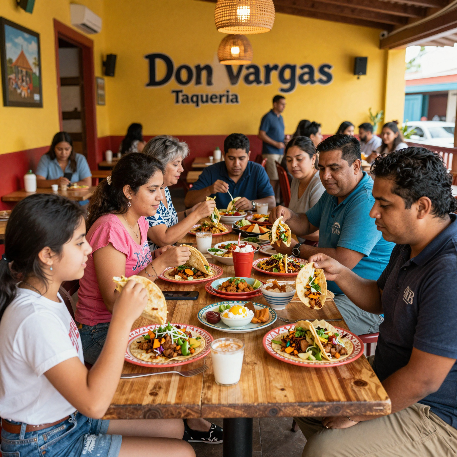 An inviting atmosphere at Don Vargas Taqueria