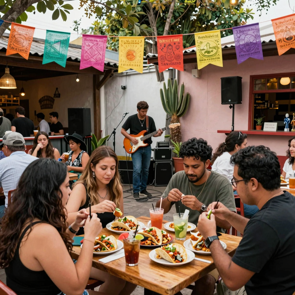 A vibrant community event at Don Vargas Taqueria