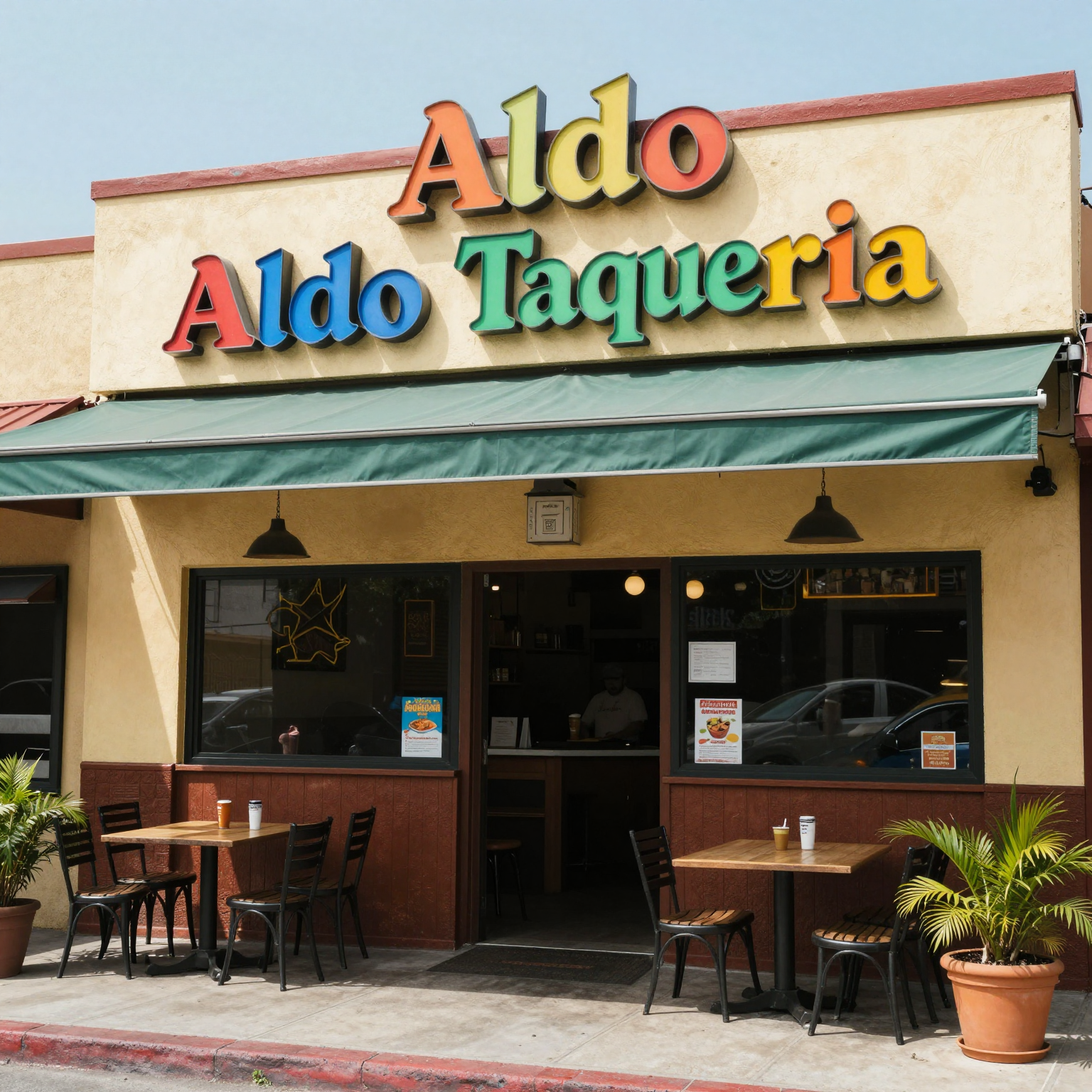 Exterior of Aldo Taqueria showcasing inviting ambiance