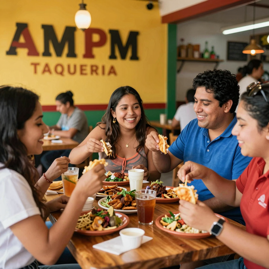 Happy Customers Enjoying Authentic Mexican Cuisine