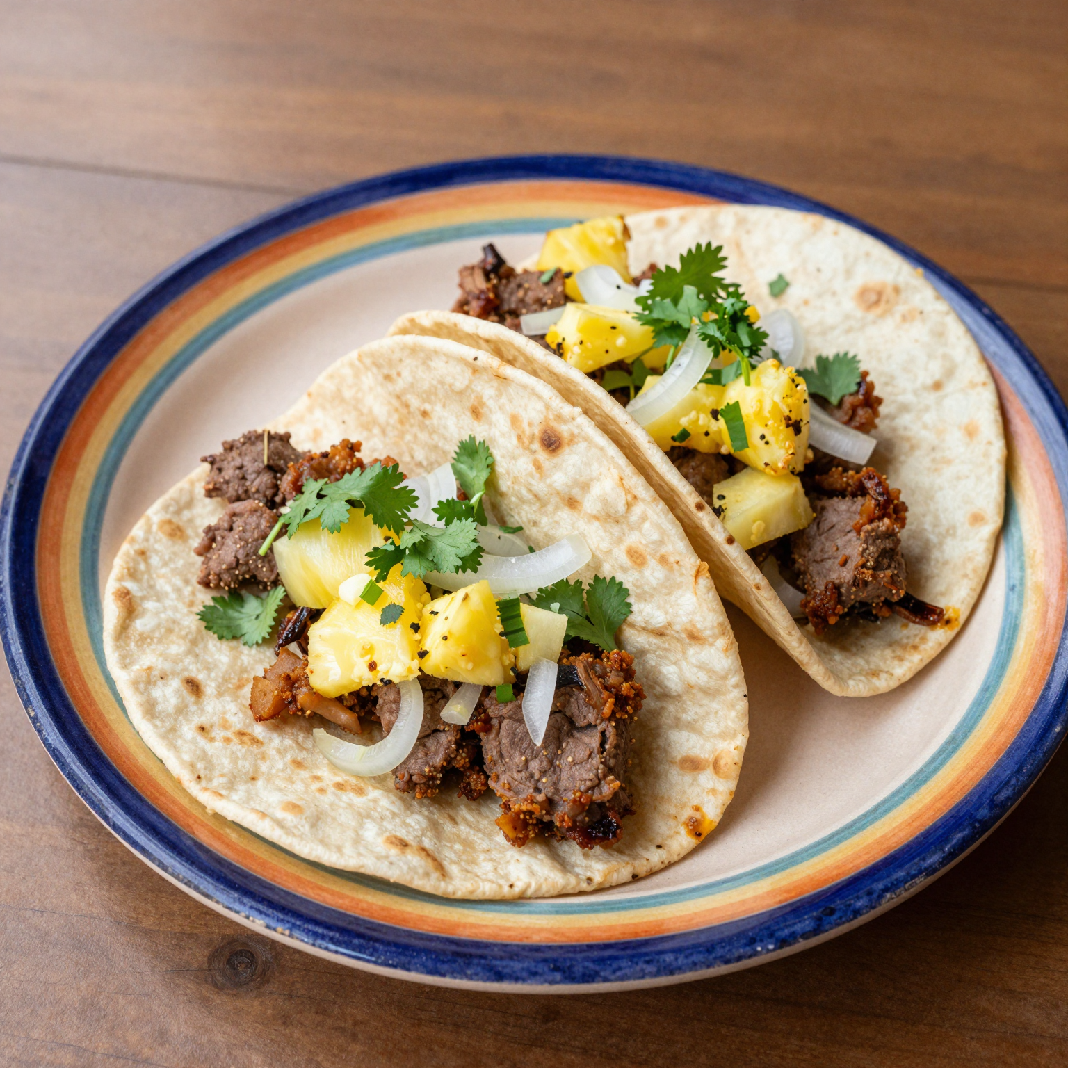 Beautifully Presented Al Pastor Tacos