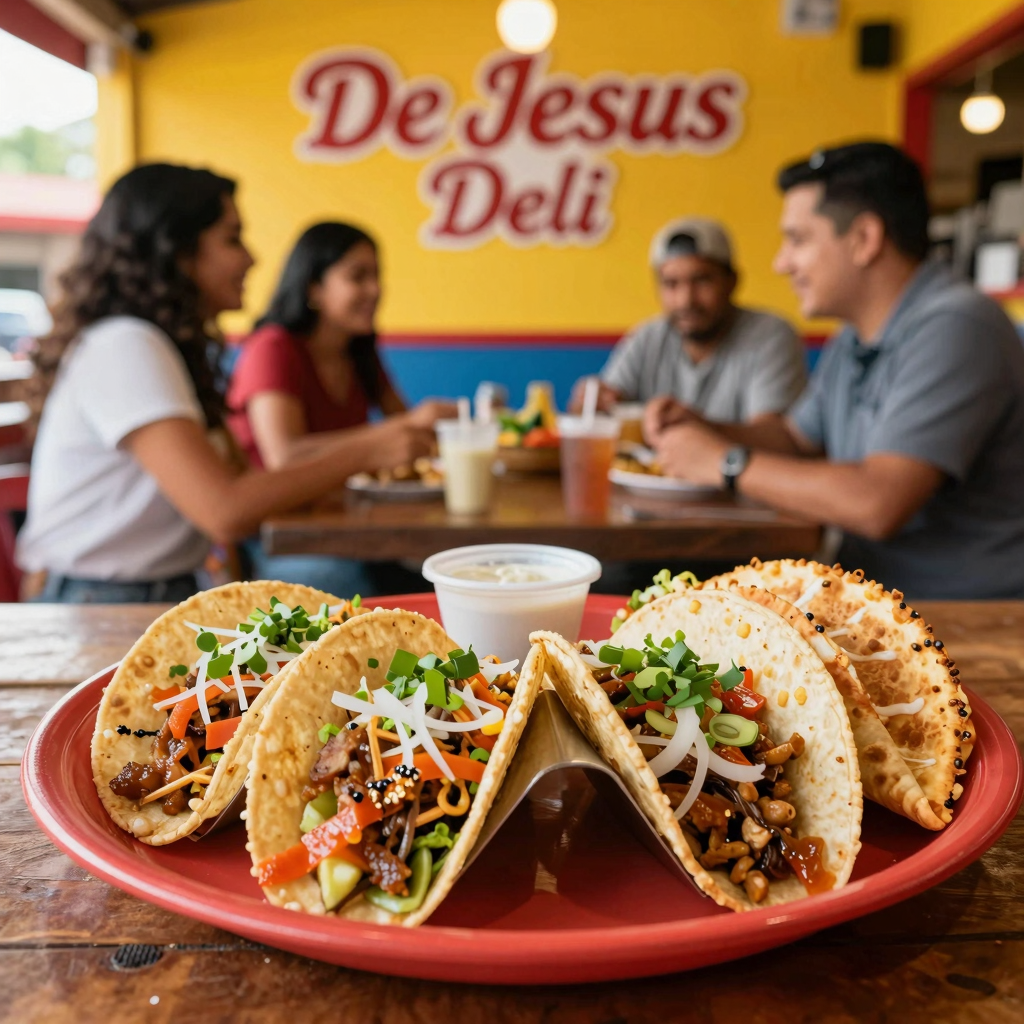 Tacos and quesadillas from De Jesus Deli Taqueria