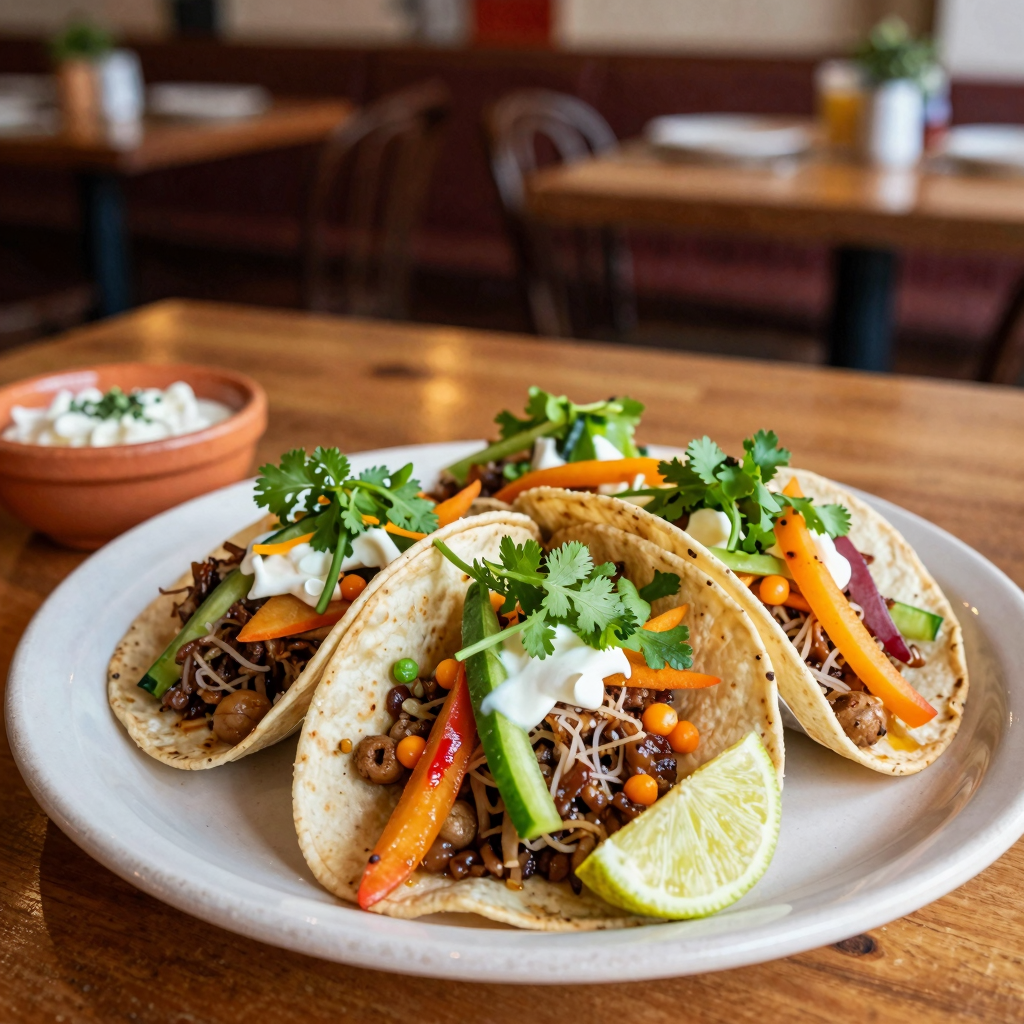 Delicious Tacos at De La Hacienda Taqueria