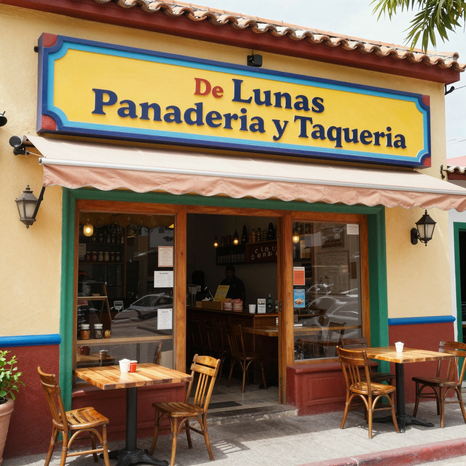 Storefront of De Lunas Panaderia y Taqueria