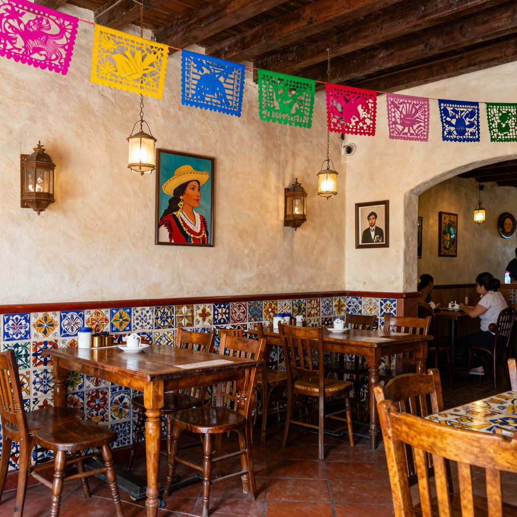 Vibrant Mexican Restaurant Ambiance