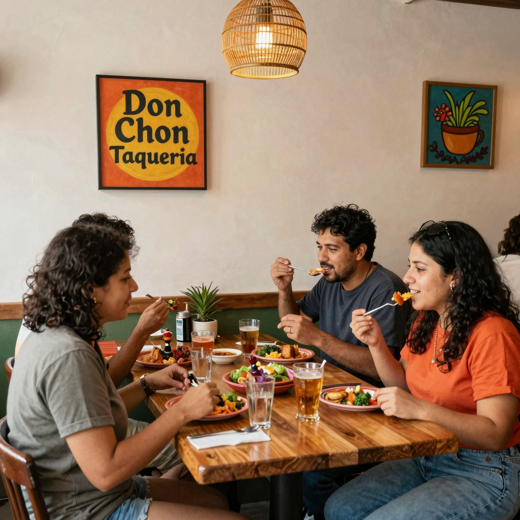 Inviting atmosphere of Don Chon Taqueria's interior