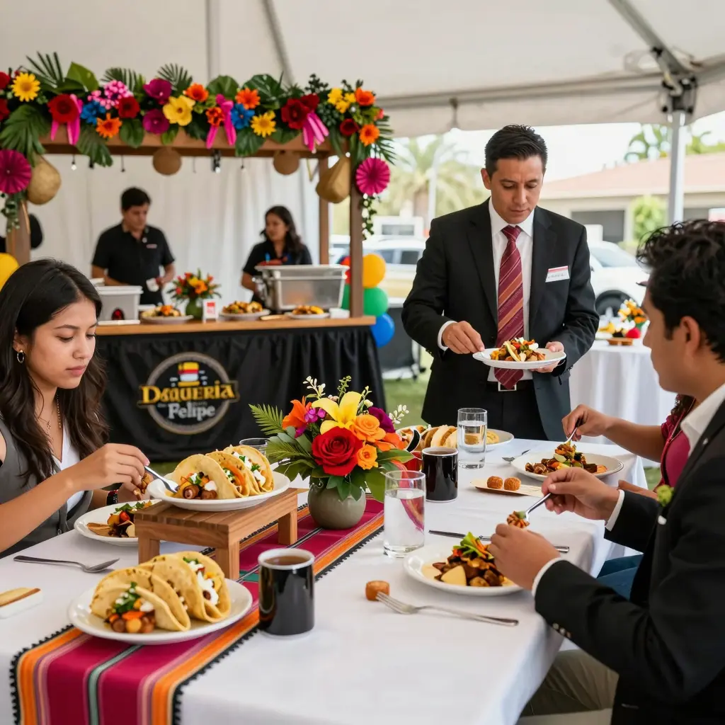 Don Felipe Taqueria Catering Setup