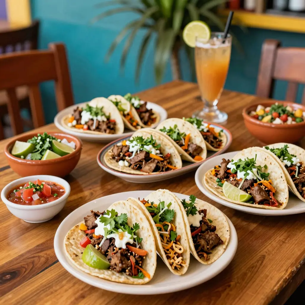 Colorful and vibrant tacos