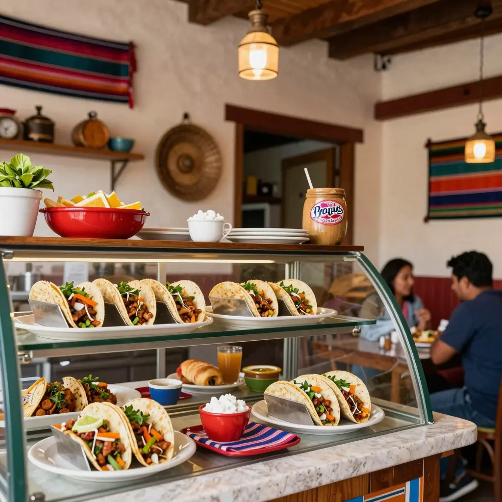 A cozy and inviting taqueria setting
