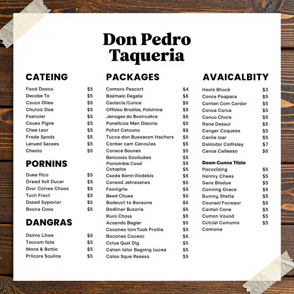 Catering Packages