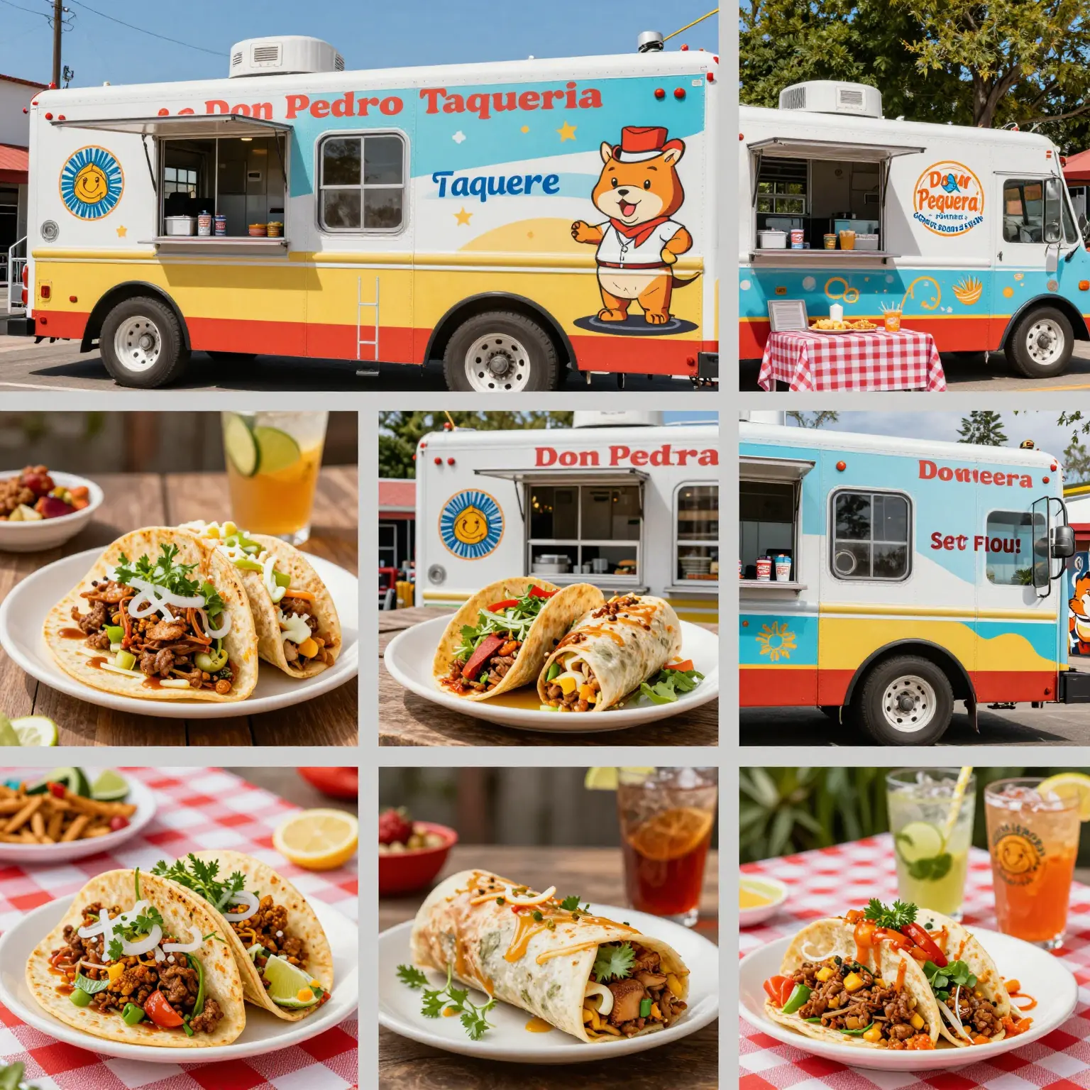 Don Pedro Taqueria Food Truck Collage