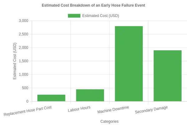 Estimated Cost Breakdown of an Early Hose Failure Event